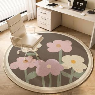 Small fresh carpet stain-resistant and easy to take care of round carpet children's room insulation blanket absorbent non-slip crystal pile carpet