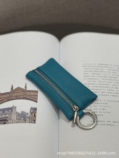 Tc First Layer Cowhide Buckle Key Bag Genuine Leather Soft Key Access Card Cosmetics Bag Mini Coin Lipstick Bag