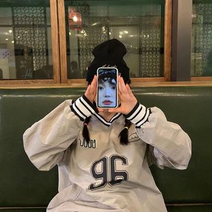 Jennie топ в том же стиле nieeh бейсбольный костюм с вышивкой и принтом Sense Джерси свитер с V-образным вырезом для девочек