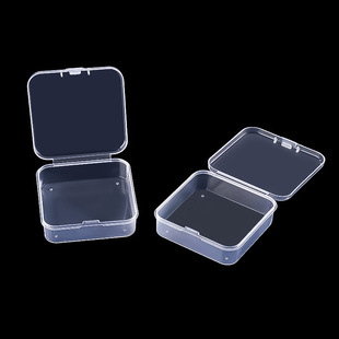 Factory wholesale large small size 6.5 square box transparent PP plastic box beaded fishing line double-sided tape sundries storage box