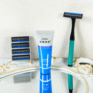 Straight supply Jierui brand stainless steel double-layer razor blade old-fashioned manual razor men's razor beard