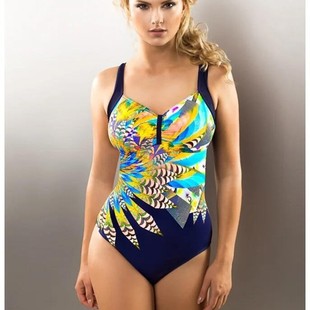 2023 European and American large size swimsuit printed bikini swimsuit female one-piece swimsuit spot Source manufacturers