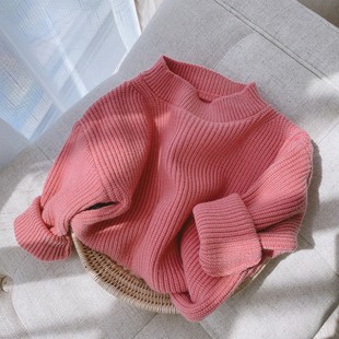 Children's solid color sweater 0-6 years old South Korea children's clothing girls candy color sweater boy baby spring coat CY001