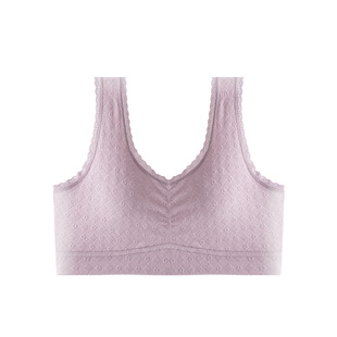 Mom's Underwear Female Middle-aged Women's Bra Front Button Summer Thin Breathable plus size Vest Bra Underwear Refreshing