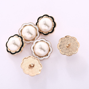 Chanel Pearl Button Oil Metal Button Button Shirt Placket Cuff Decorative Flower Small Button