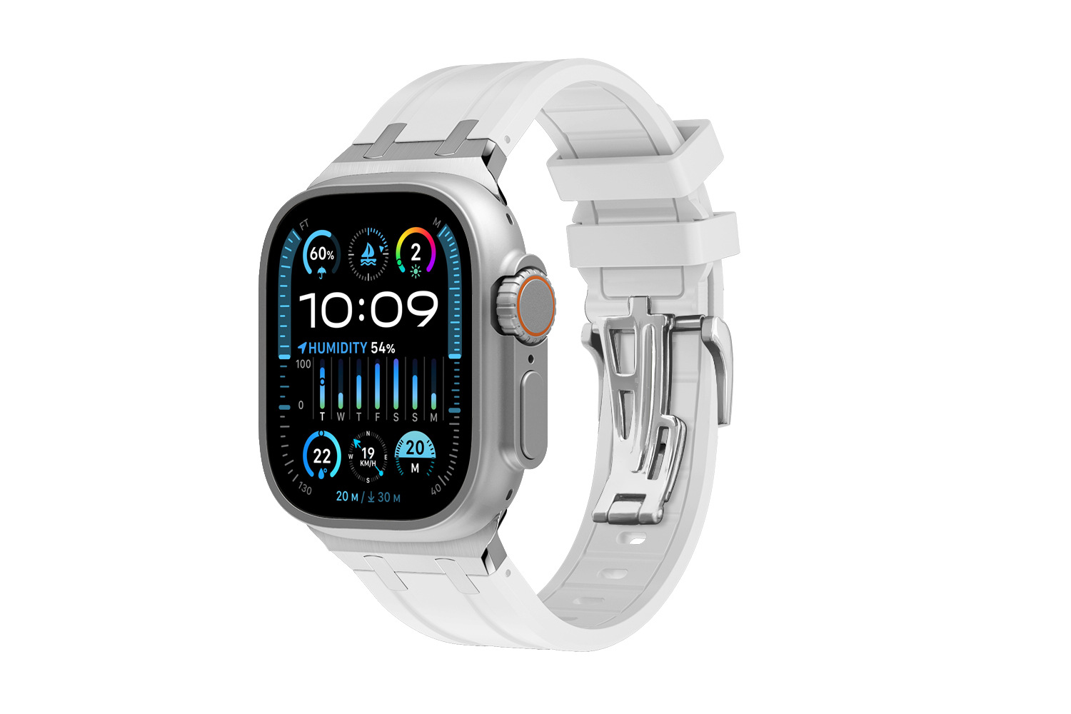 Suitable for Apple Watch Strap Iwatchse Ultra New Product 10Th Generation Leather Stainless Steel Liquid Silicone Sports New