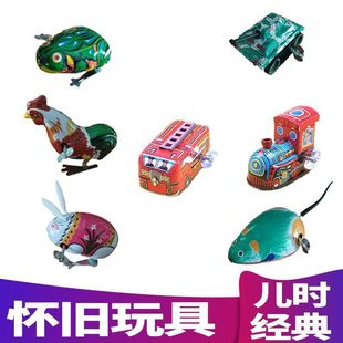 Genuine live eye jumping frog iron sheet jumping frog clockwork toy iron sheet hair strip live eye frog vintage toy wholesale