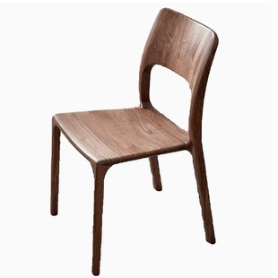 North American Black Walnut Modern Simple Backrest Home Italian-style Shuke Nordic Desk Chair Full Mortise and Tenon Art Dining Chair