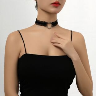 Korean Style Simple Fashion Heart Lace Collar, Sexy Stylish Necklace Collar Choker Jewelry for Women