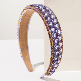 European and American New Fashion Ins Style Baroque Full Diamond Hair Hoop Women's Retro All-match High-end Style Banquet Hair Accessories
