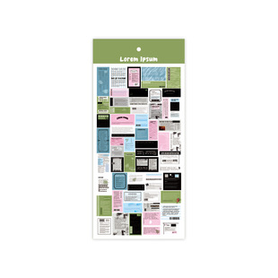 Ins English Short Sentence Tactility Sticker Hand Account Material Notebook Decoration Sticker Frosted Flash Film Adhesive Material
