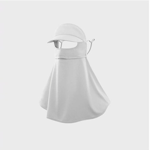 Long summer riding hat brim with new mask women's large plate sunscreen ultraviolet ice silk mask neck protection anti-sunshade
