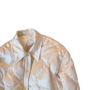 Pre-Sale Small Fragrant Style Lapel Short Quilted Cotton Outwear for Women Winter 2024 New Elegant Warm Thickeneded Cotton Outwear
