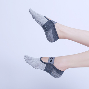 Amazon foreign trade cross-border five-finger lace-up women's yoga socks toe dispensing non-slip socks