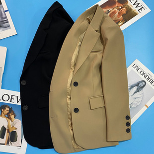 2023 Spring and Autumn New Suit Jacket Women's Korean-style slim-fit short khaki small fashionable casual small suit