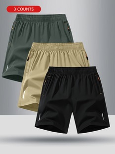 Cross-border Couple's Summer 2025 Men's New Arrival Casual Beach Shorts Sports Outdoor Running Fitness 3-point Pants