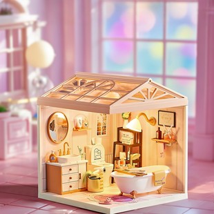 Маленький городской дневник, собранная игрушка, замечательная серия DIY модель хижины, строительные блоки, трехмерные украшения, детские игрушки для ванной