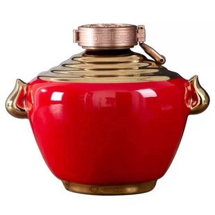 3kg кошачий керамический контейнер с двойными ушками, черный, красный, позолоченный, Цзиндэчжэнь, керамическая бутылка для вина, консервированная банка для белого вина