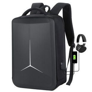 Cross-border simple business backpack men's anti-theft laptop bag 15.6 inch USB charging