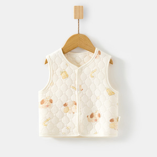 Baby's Warm Vest Spring and Autumn Baby's Cotton Vest Children's Waistcoat Vest Newborn Cotton Belly Top