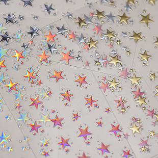 Tomoni gilded nail art stickers explosive stationery phone case nail stickers factory wholesale star stickers