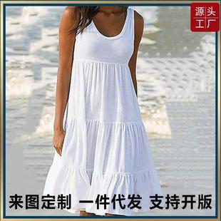 Cross-border Europe and the United States dress 3D printed dress 2023 summer skirt fashion sexy skirt source factory tide