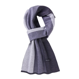 High-end men's wool scarf autumn and winter warm all-match new style plaid for dad thick warm scarf gift box