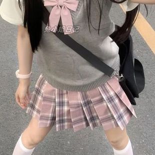 Spring and Autumn New Original JK Uniform School for Sense Stacked Knitted Sweater Japanese College Style V-Neck Turtleneck Vest Vest