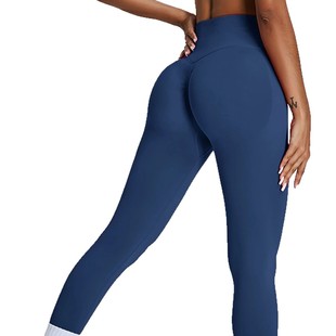 [Factory Direct Sale] Solid Color High-Waisted Hip-Lifting Nylon Thickened Yoga Pants, Comfortable, Soft, High-Elastic Fitness Tights