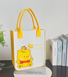 in stock wholesale net red handbag hot stamping felt bag baby 100-day-old tote bag commuter felt handbag