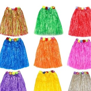 Single layer grass skirt Children's Day performance seaweed dance skirt wedding party funny dress up grass skirt