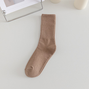 Stacked Socks Women's Pure Cotton Mid-length Socks Autumn Thin Stockings Spring and Autumn Stockings Sports Autumn and Winter ins Trendy Japanese Style
