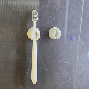 Toothbrush Storage Suction-type Toothbrush Holder Bathroom Wall-mounted Non-perforated Dental Appliance Storage Rack Bathroom Mirror without Traces