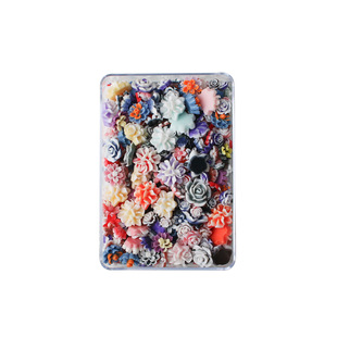 Kilo Pack Mixed Halo Flower Nail Art Jewelry DIY Resin Three-Dimensional Size Rose Flower Jewelry Accessories Material