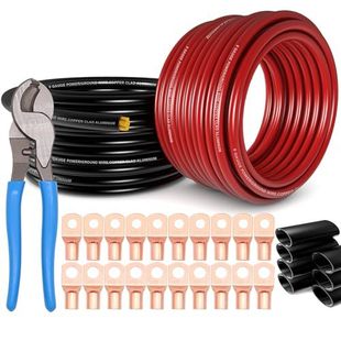 Line 8 (each 25 feet-red/black) copper clad aluminum CCA-main car line, steam