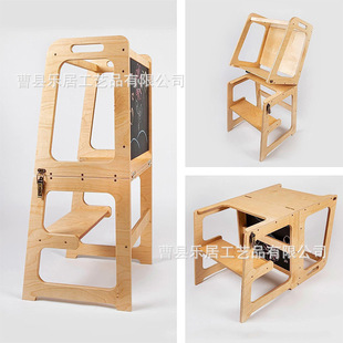 Montessori Learning Tower foldable baby hand washing foot stool children's washstand foot stepping solid wood factory in stock wholesale
