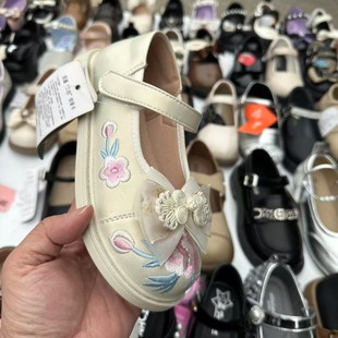 2025 Spring and Autumn Girl Princess Foreign Trade Miscellaneous Bow Performance Leather Shoes