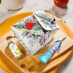Yunnan Ethnic Style Sand Release Backpack Women's Travel Leisure Bag Gold Silk Embroidered New Backpack Hurry Stall Bag