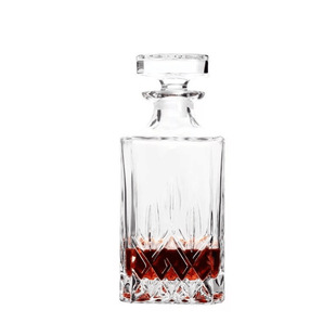 Factory wholesale European-style wine decanter wine glass suit wine transparent crystal glass new Chinese square empty wine bottle