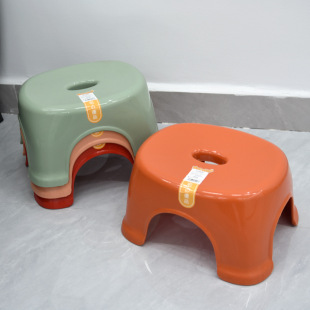 Plastic Small Stool Wholesale Bathroom Stool Thickened Small Bench Household Non-slip Bath Stool Low Stool Washing Shoe Changing Stool