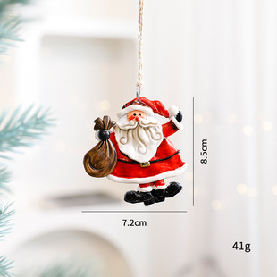 Cross-border new Christmas decorations Santa Claus snowman gingerbread man small pendant to add a sense of festive atmosphere