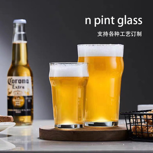 Imported British American Pint Cup Wide Mouth V Cup Pearson Fine Brewed Beer Cup Goose Island Glass logo