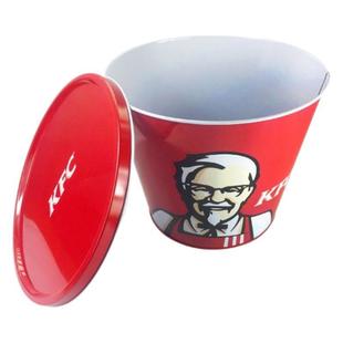 Tinplate Ice Bucket Small Iron Bucket Galvanized Iron Ice Bucket Iron Ice Bucket Beer Popcorn Four-color Printed Bar Bucket