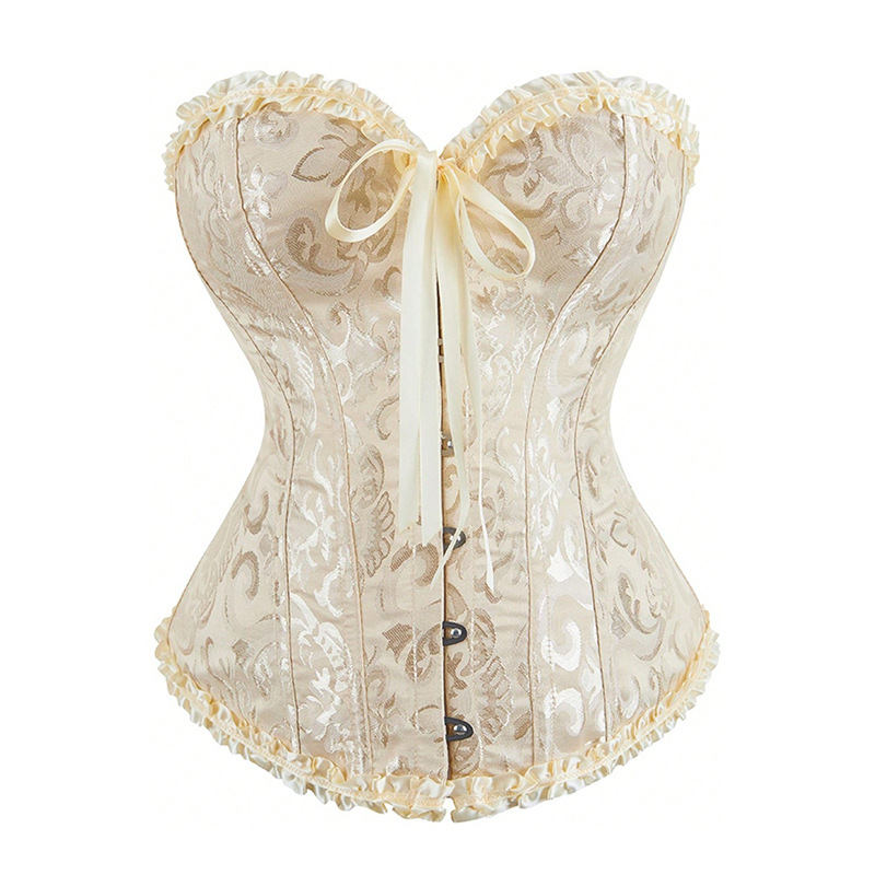 Bridal Wedding Dress Base Steel Bone Corset Tight Sexy Corset Outer Wear Chest Tight Ribbon Top