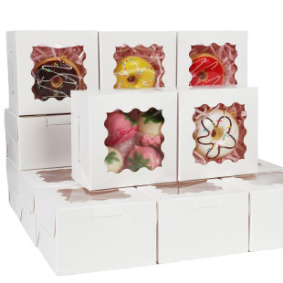 Window Cake Box Kraft Paper Cake Packaging Box Cake Shop Baking Food Packing Box West Point Dessert Box