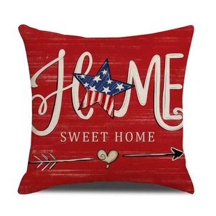 2025 New Independence Day Linen Printed Pillow American Vintage Cushion Pillow Cover Sofa Decorative Cushion Cover