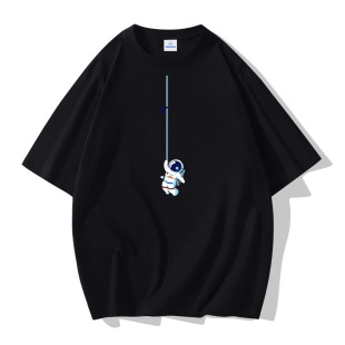 New Men's Loose Short-sleeved T-shirt Clothes Cotton Summer White T-shirt Short-sleeved Base Shirt Summer Top Trendy