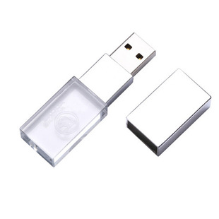 Wholesale Crystal U Disk Large Capacity High Speed Business Gift U Disk Creative Luminous Interior Carving logo High-end Exhibition Ceremony