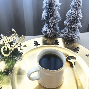 Advanced Golden Foreign Trade charger plates Christmas Tree Plate for Creative Western Restaurant Christmas Party
