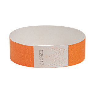 Disposable Identification Band Orange Wrist Band Logo Entertainment Band Bar Ticket Tyvek DuPont Paper Material